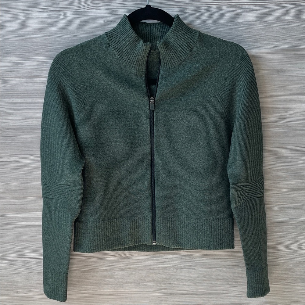 Lululemon All Around Full Zip Sweater Rainforest Green-Small/Extra Small